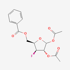 molecular formula C16H17FO7 B3106492 1,2-Di-O-acetyl-5-O-benzoyl-3-deoxy-3-fluoro-D-ribofuranose 