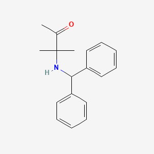 molecular formula C18H21NO B3106544 3-(Benzhydrylamino)-3-methylbutan-2-one CAS No. 159556-71-5
