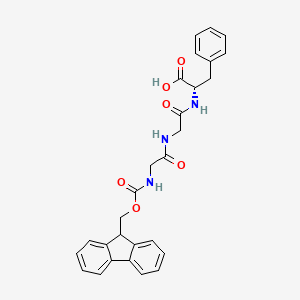 molecular formula C28H27N3O6 B3106735 Fmoc-Gly-Gly-Phe-OH 