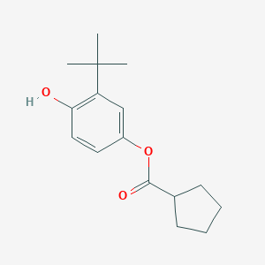 molecular formula C16H22O3 B310674 3-Tert-butyl-4-hydroxyphenylcyclopentanecarboxylate 