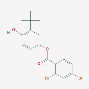 molecular formula C17H16Br2O3 B310681 3-Tert-butyl-4-hydroxyphenyl2,4-dibromobenzoate 