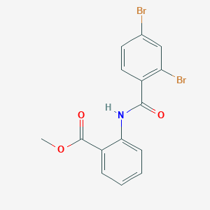 molecular formula C15H11Br2NO3 B310684 Methyl2-[(2,4-dibromobenzoyl)amino]benzoate 