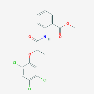 molecular formula C17H14Cl3NO4 B310687 Methyl2-{[2-(2,4,5-trichlorophenoxy)propanoyl]amino}benzoate 