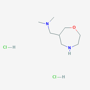 molecular formula C8H19ClN2O B3106932 N,N-Dimethyl-1-(1,4-oxazepan-6-yl)methanamine dihydrochloride CAS No. 1609395-78-9