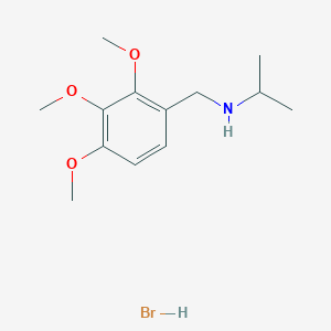 molecular formula C13H22BrNO3 B3107014 N-(2,3,4-trimethoxybenzyl)-2-propanamine hydrobromide CAS No. 1609399-99-6
