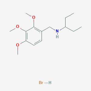 molecular formula C15H26BrNO3 B3107053 N-(2,3,4-trimethoxybenzyl)-3-pentanamine hydrobromide CAS No. 1609400-59-0