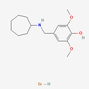 molecular formula C16H26BrNO3 B3107059 4-[(Cycloheptylamino)methyl]-2,6-dimethoxyphenol hydrobromide CAS No. 1609400-66-9