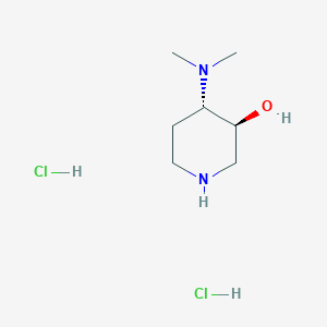 molecular formula C7H17ClN2O B3107211 trans-4-(Dimethylamino)-3-piperidinol dihydrochloride CAS No. 1609406-33-8
