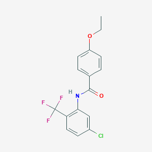 molecular formula C16H13ClF3NO2 B310765 N-[5-chloro-2-(trifluoromethyl)phenyl]-4-ethoxybenzamide 