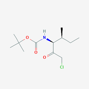 molecular formula C12H22ClNO3 B3107668 tert-Butyl ((3S,4S)-1-chloro-4-methyl-2-oxohexan-3-yl)carbamate CAS No. 161805-78-3