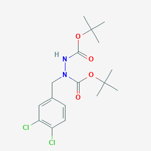 molecular formula C17H24Cl2N2O4 B3107834 Di-tert-butyl 1-(3,4-dichlorobenzyl)hydrazine-1,2-dicarboxylate CAS No. 1624262-65-2