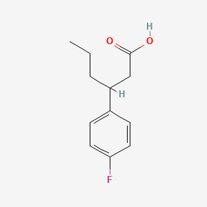 molecular formula C12H15FO2 B3107860 3-(4-Fluorophenyl)hexanoic acid CAS No. 162549-28-2