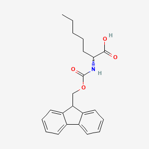 molecular formula C22H25NO4 B3107919 Fmoc-R-2-aminoheptanoic acid CAS No. 1629051-80-4