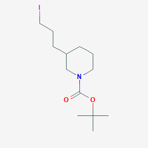 molecular formula C13H24INO2 B3107956 tert-Butyl 3-(3-iodopropyl)piperidine-1-carboxylate CAS No. 163210-23-9