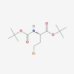 molecular formula C13H24BrNO4 B3107969 tert-Butyl (S)-4-Bromo-2-(Boc-amino)butyrate CAS No. 163210-89-7