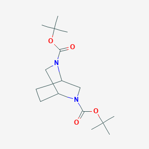 molecular formula C16H28N2O4 B3107992 Di-tert-butyl 2,5-diazabicyclo[2.2.2]octane-2,5-dicarboxylate CAS No. 1632286-19-1