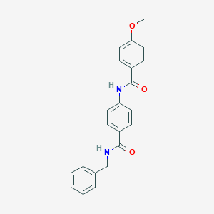 molecular formula C22H20N2O3 B310808 N-{4-[(benzylamino)carbonyl]phenyl}-4-methoxybenzamide 