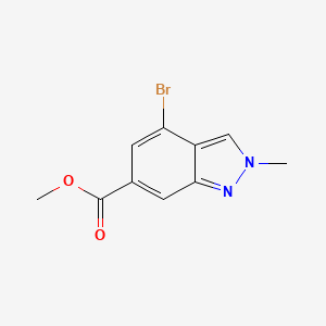 molecular formula C10H9BrN2O2 B3108229 Methyl 4-bromo-2-methyl-2H-indazole-6-carboxylate CAS No. 1638772-21-0