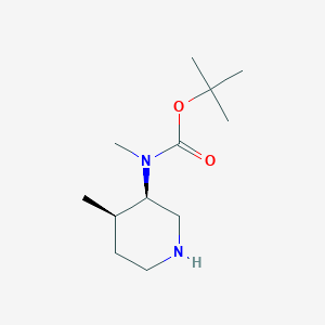 molecular formula C12H24N2O2 B3108252 Tert-butyl methyl((3R,4R)-4-methylpiperidin-3-YL)carbamate CAS No. 1640972-09-3