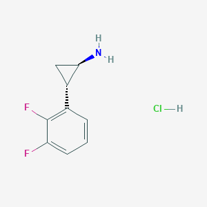molecular formula C9H10ClF2N B3108267 (1R,2S)-2-(2,3-Difluorophenyl)cyclopropanamine hydrochloride CAS No. 1643378-59-9