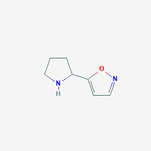 molecular formula C7H10N2O B3108277 5-(Pyrrolidin-2-yl)isoxazole CAS No. 164351-64-8
