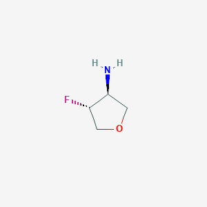 molecular formula C4H8FNO B3108284 (3S,4R)-4-Fluorotetrahydrofuran-3-amine CAS No. 1643938-25-3