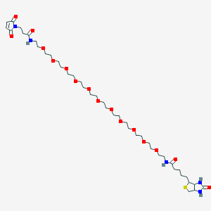 molecular formula C41H71N5O16S B3108327 Biotin-dPEG(R)11-MAL CAS No. 1646619-56-8