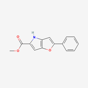 molecular formula C14H11NO3 B3108335 Methyl 2-phenyl-4H-furo[3,2-b]pyrrole-5-carboxylate CAS No. 164667-60-1