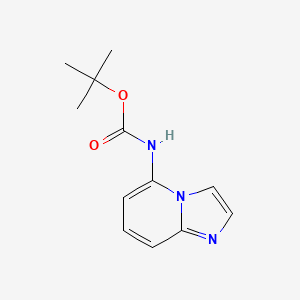 molecular formula C12H15N3O2 B3108492 tert-butyl N-(imidazo[1,2-a]pyridin-5-yl)carbamate CAS No. 166176-53-0