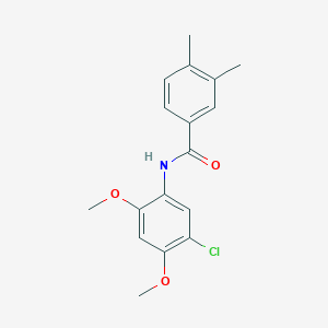 molecular formula C17H18ClNO3 B310852 N-(5-chloro-2,4-dimethoxyphenyl)-3,4-dimethylbenzamide 