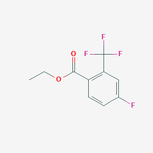 molecular formula C10H8F4O2 B3108672 Ethyl 4-fluoro-2-(trifluoromethyl)benzoate CAS No. 167758-89-6