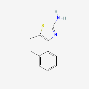 molecular formula C11H12N2S B3108920 5-Methyl-4-(O-tolyl)-2-thiazolamine CAS No. 16942-68-0