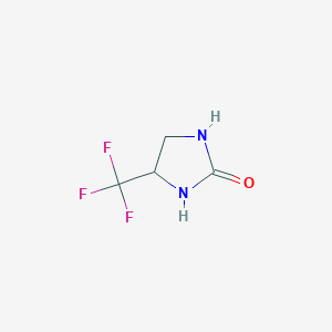 molecular formula C4H5F3N2O B3108941 4-(Trifluoromethyl)imidazolidin-2-one CAS No. 1694615-69-4
