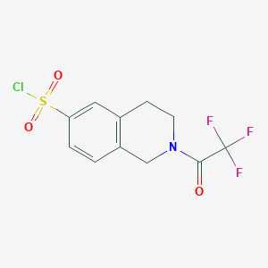 molecular formula C11H9ClF3NO3S B3109042 2-(2,2,2-Trifluoroacetyl)-1,2,3,4-tetrahydroisoquinoline-6-sulfonyl chloride CAS No. 169949-39-7