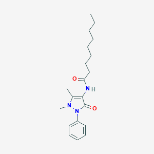 molecular formula C20H29N3O2 B310915 N-(1,5-dimethyl-3-oxo-2-phenyl-2,3-dihydro-1H-pyrazol-4-yl)nonanamide 