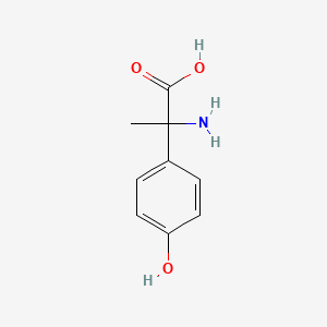 molecular formula C9H11NO3 B3109240 2-Amino-2-(4-hydroxyphenyl)propanoic acid CAS No. 170847-08-2