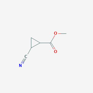 molecular formula C6H7NO2 B3109282 Methyl 2-cyanocyclopropane-1-carboxylate CAS No. 171055-07-5