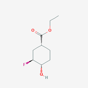 molecular formula C9H15FO3 B3109306 Ethyl (1r,3s,4s)-3-fluoro-4-hydroxycyclohexane-1-carboxylate CAS No. 1715034-50-6