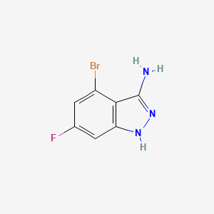 molecular formula C7H5BrFN3 B3109322 4-Bromo-6-fluoro-1H-indazol-3-amine CAS No. 1715912-85-8