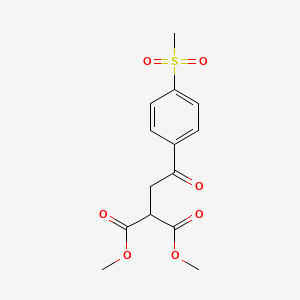 B3109560 Dimethyl {2-[4-(methylsulfonyl)-phenyl]-2-oxoethyl}malonate CAS No. 173776-65-3