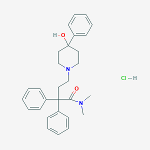 4-(4-hydroxy-4-phenylpiperidin-1-yl)-N,N-dimethyl-2,2-diphenylbutanamide;hydrochloride
