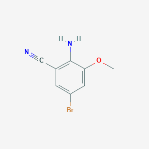 molecular formula C8H7BrN2O B3109848 2-Amino-5-bromo-3-methoxybenzonitrile CAS No. 176718-54-0