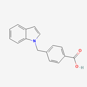 molecular formula C16H13NO2 B3109887 4-Indol-1-ylmethyl-benzoic acid CAS No. 177548-85-5