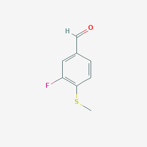 molecular formula C8H7FOS B3109925 3-氟-4-(甲硫基)苯甲醛 CAS No. 177756-61-5