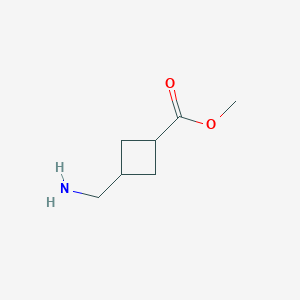 molecular formula C7H13NO2 B3110004 Methyl 3-(aminomethyl)cyclobutane-1-carboxylate CAS No. 1780193-75-0