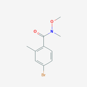 molecular formula C10H12BrNO2 B3110108 4-bromo-N-methoxy-N,2-dimethylbenzamide CAS No. 178313-45-6