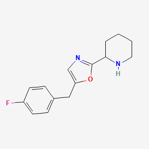 5-(4-Fluorobenzyl)-2-(piperidin-2-yl)oxazole