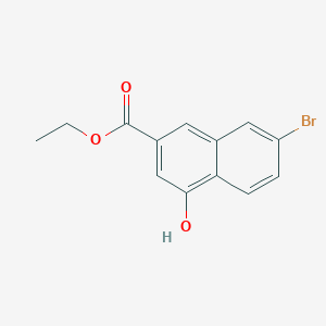 molecular formula C13H11BrO3 B3110234 Ethyl 7-bromo-4-hydroxy-2-naphthoate CAS No. 178876-99-8