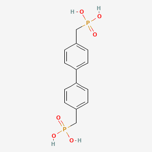 molecular formula C14H16O6P2 B3110277 [4-[4-(Phosphonomethyl)phenyl]phenyl]methylphosphonic acid CAS No. 17919-31-2