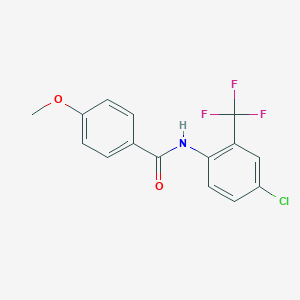 molecular formula C15H11ClF3NO2 B311035 N-[4-chloro-2-(trifluoromethyl)phenyl]-4-methoxybenzamide 